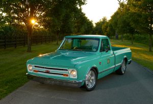Holley 1967 pickup with an LS3 installed using Holley products